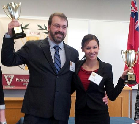 2013 Paralegal Cup Champions, Olivia Ho and Royce Calverley - Canadian Business College