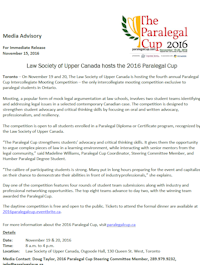 Paralegal Cup Advisory