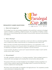 Paralegal Cup FAQ