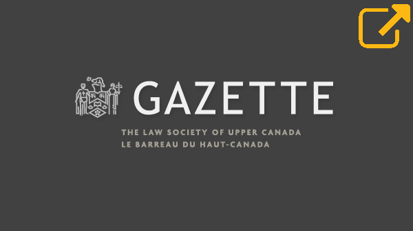 The Law Society of Upper Canada Gazette